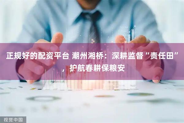 正规好的配资平台 潮州湘桥:深耕监督“责任田” ,护航春耕保粮安